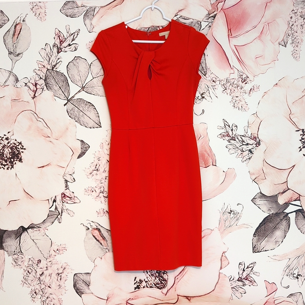 Banana Republic Orange Keyhole Dress